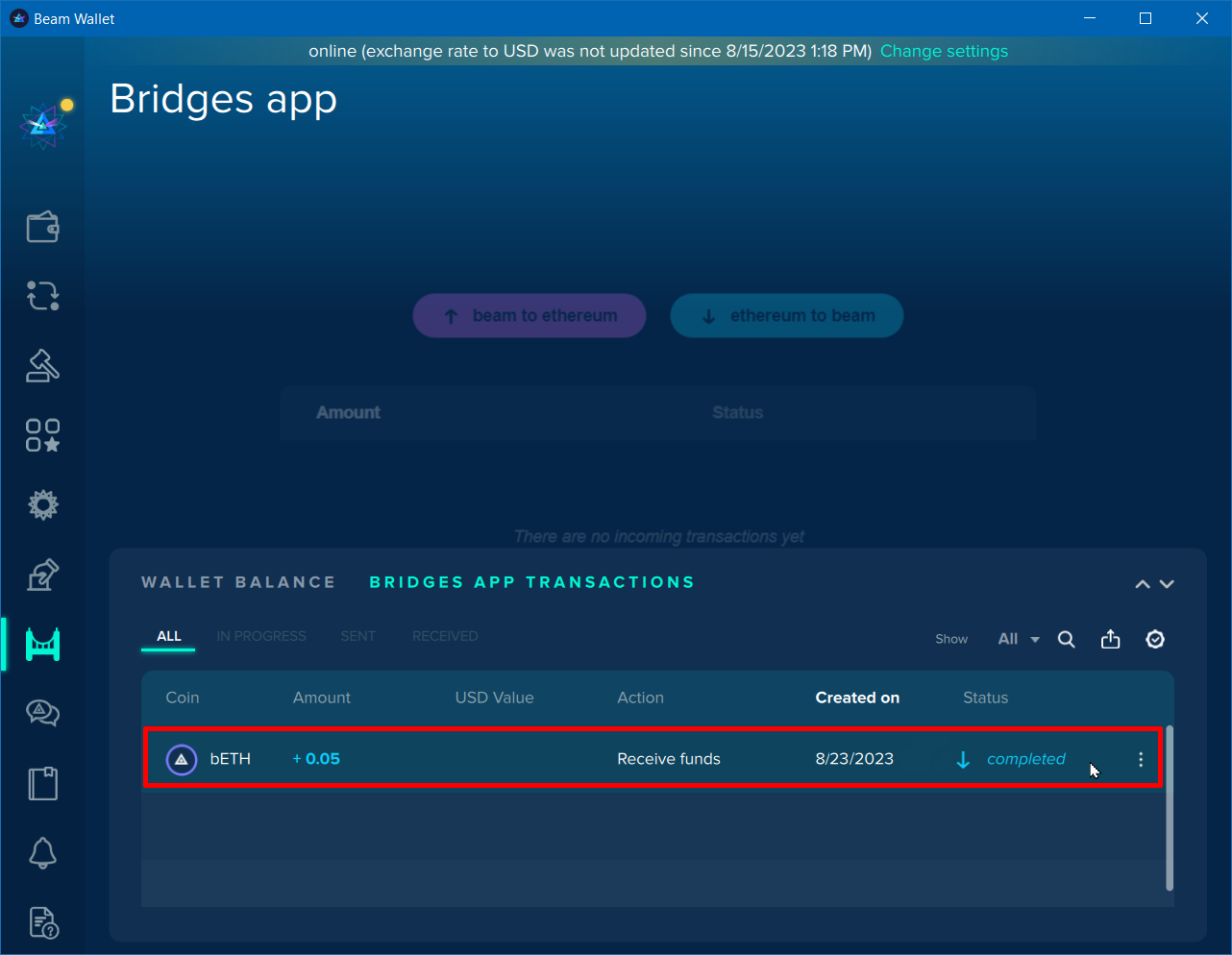 Creating cross-chain Transactions - BEAM: Confidential DeFi & Crypto